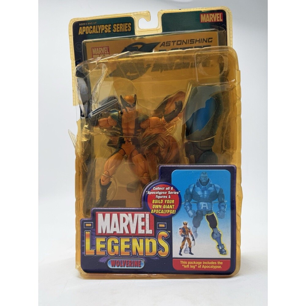 Marvel Legends Wolverine Apocalypse Series 2005 Toy Biz Left Leg Yellowed